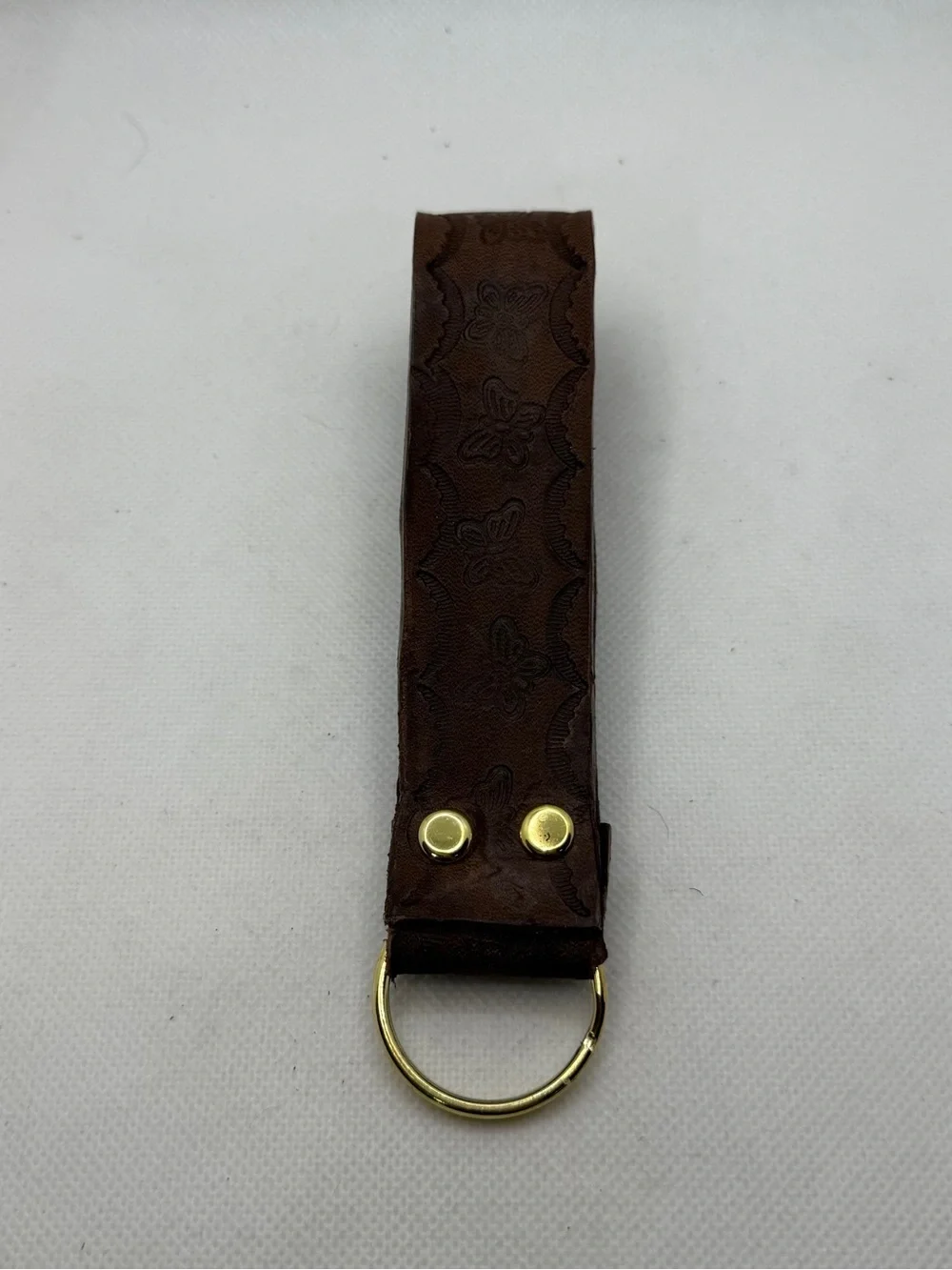 Handmade Brown Leather Key Wristlet Strap